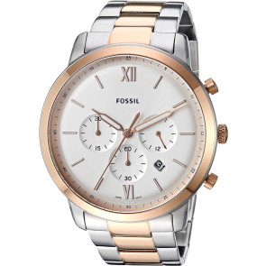 Watch strap Fossil FS5475 Stainless steel Bi-color 22mm